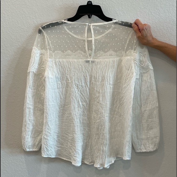 Polka Dot Lace Blouse - Picture 2 of 5